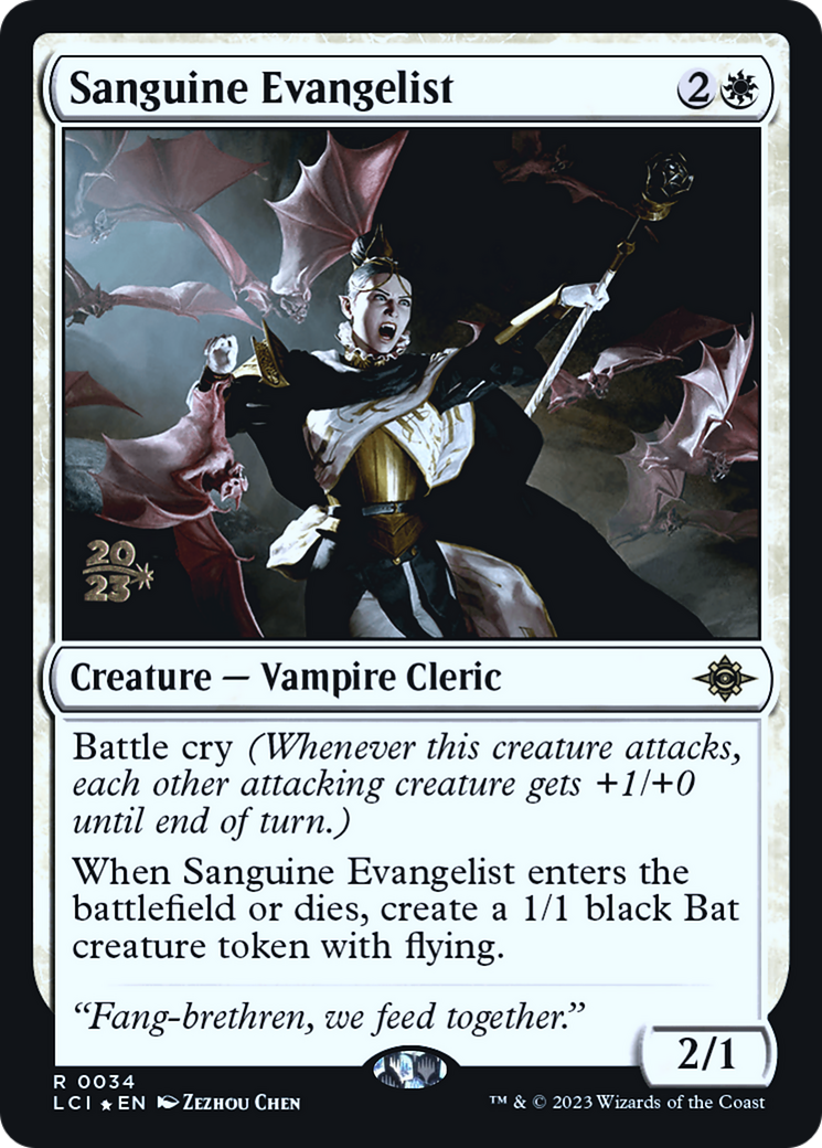 Sanguine Evangelist (PLCI-34S) - The Lost Caverns of Ixalan Promos Foil - Premium MTG Single from Wizards of the Coast - Just $0.70! Shop now at Game Crave Tournament Store