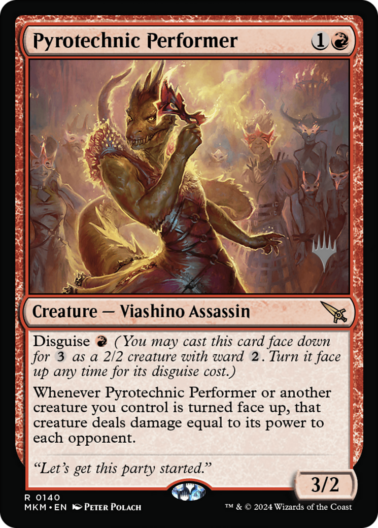 Pyrotechnic Performer (PMKM-140P) - Murders at Karlov Manor Promos - Premium MTG Single from Wizards of the Coast - Just $0.28! Shop now at Game Crave Tournament Store