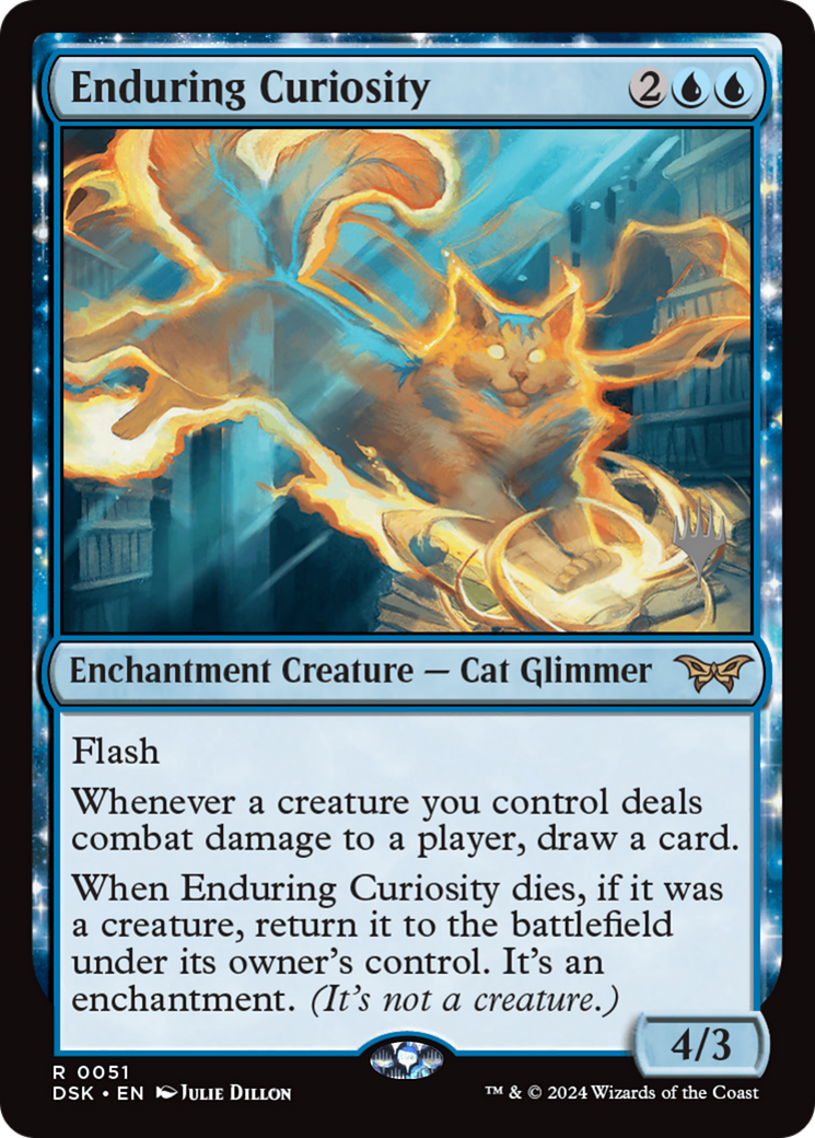 Enduring Curiosity (PDSK-51P) - Duskmourn: House of Horror Promos Foil - Premium MTG Single from Wizards of the Coast - Just $6.04! Shop now at Game Crave Tournament Store