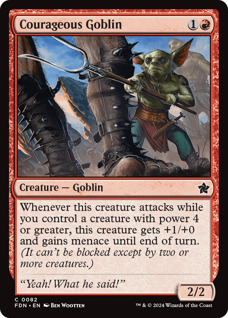 Courageous Goblin (FDN-082) - Foundations - Premium MTG Single from Wizards of the Coast - Just $0.25! Shop now at Game Crave Tournament Store