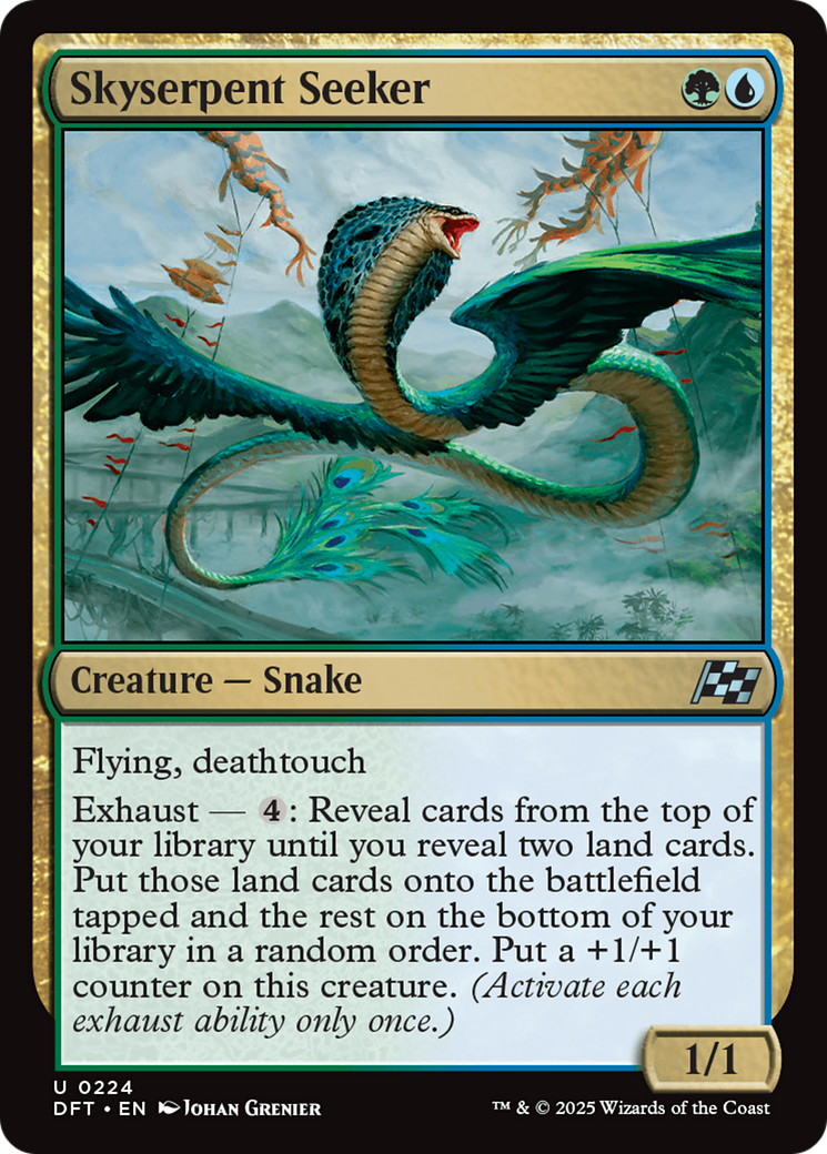 Skyserpent Seeker (DFT-224) - Aetherdrift Foil - Premium MTG Single from Wizards of the Coast - Just $0.09! Shop now at Game Crave Tournament Store