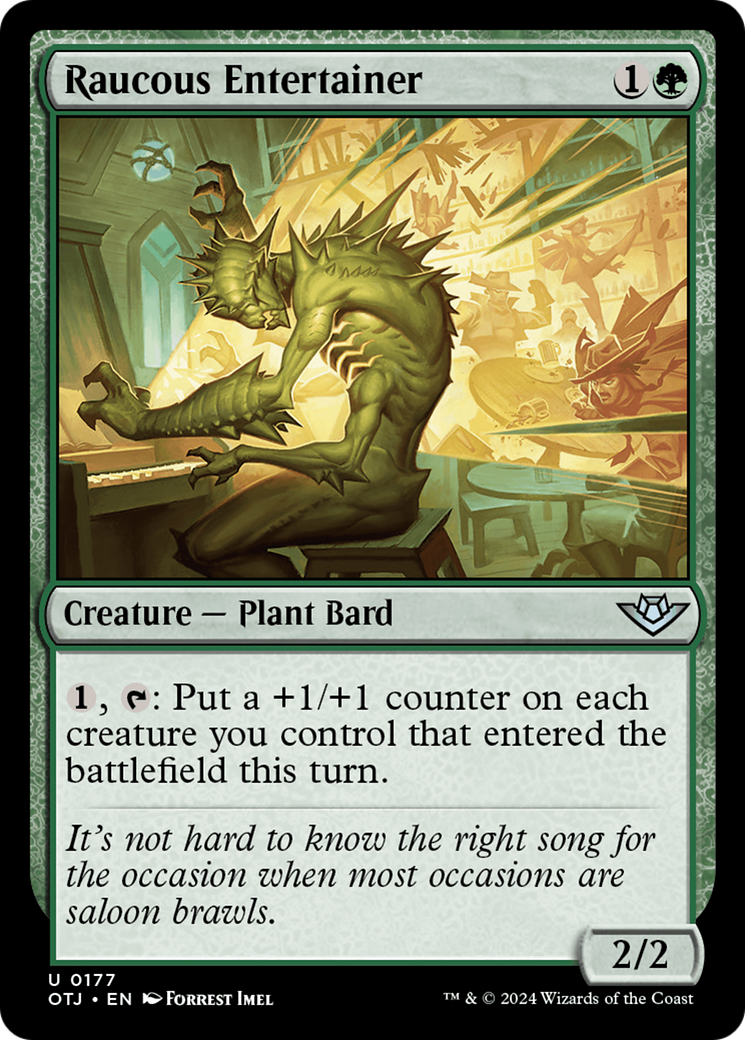 Raucous Entertainer (OTJ-177) - Outlaws of Thunder Junction - Premium MTG Single from Wizards of the Coast - Just $0.25! Shop now at Game Crave Tournament Store