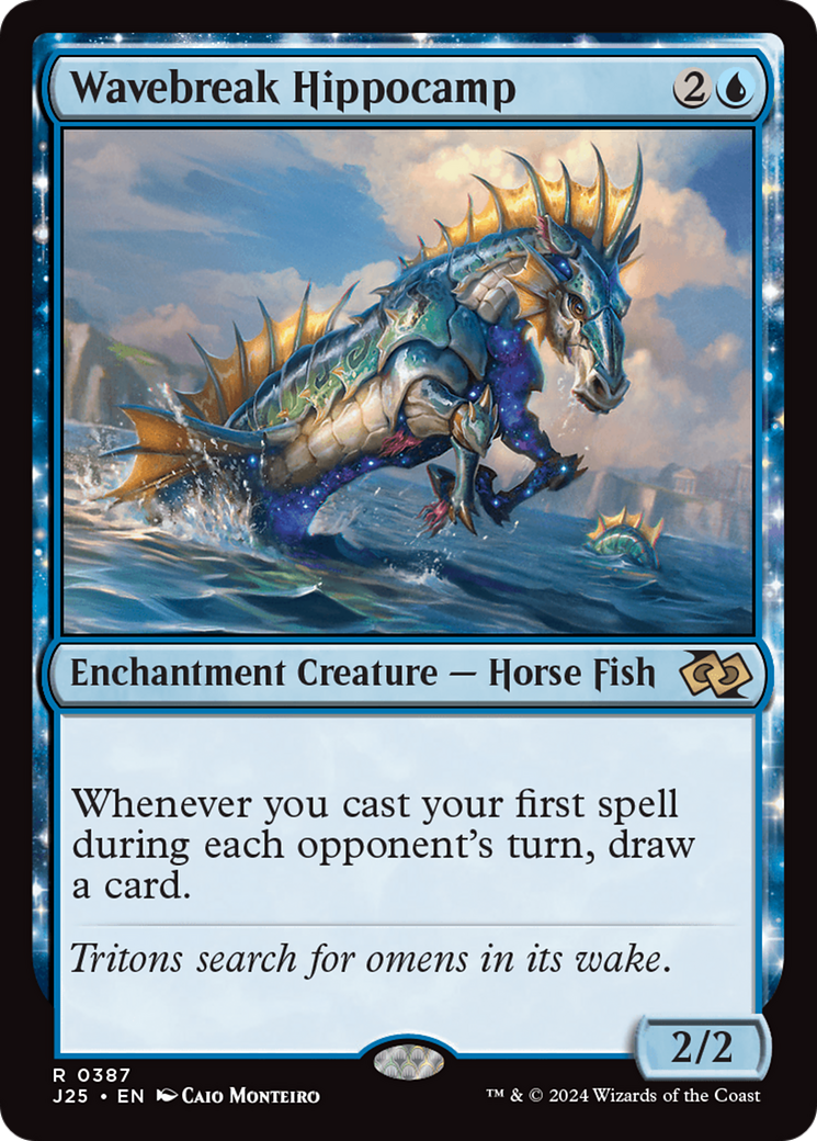 Wavebreak Hippocamp (J25-387) - Foundations Jumpstart - Premium MTG Single from Wizards of the Coast - Just $0.50! Shop now at Game Crave Tournament Store