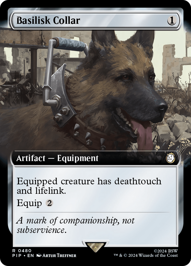 Basilisk Collar (PIP-480) - Fallout: (Extended Art) - Premium MTG Single from Wizards of the Coast - Just $2.60! Shop now at Game Crave Tournament Store