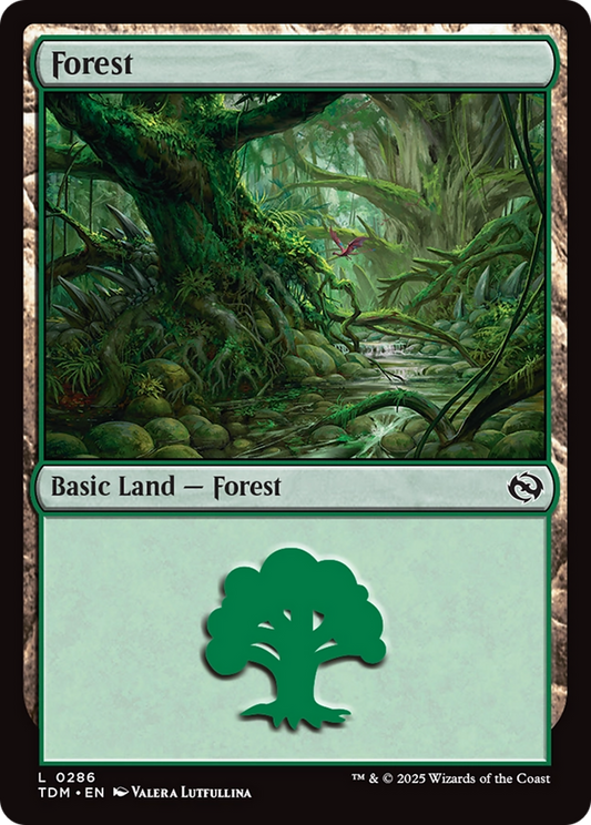 Forest (0286) (TDM-286) - Tarkir: Dragonstorm - Premium MTG Single from Wizards of the Coast - Just $0.08! Shop now at Game Crave Tournament Store