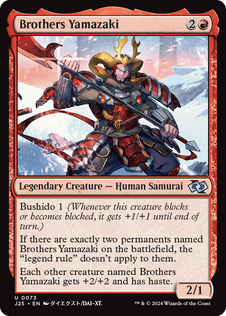 Brothers Yamazaki (J25-073) - Foundations Jumpstart - Premium MTG Single from Wizards of the Coast - Just $0.26! Shop now at Game Crave Tournament Store