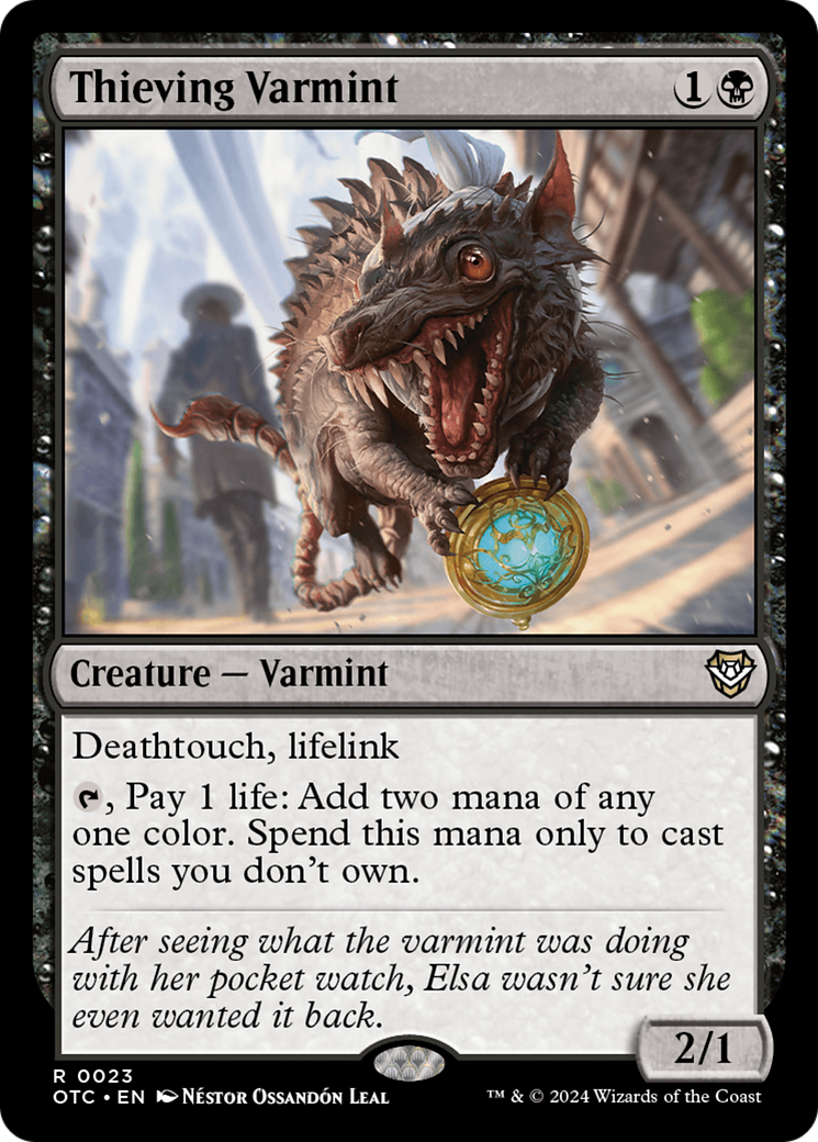 Thieving Varmint (OTC-023) - Outlaws of Thunder Junction Commander - Premium MTG Single from Wizards of the Coast - Just $0.48! Shop now at Game Crave Tournament Store