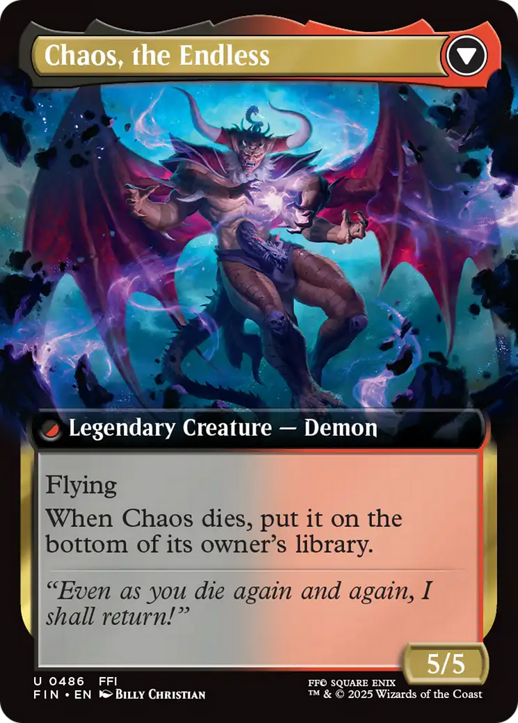 Garland, Knight of Cornelia // Chaos, the Endless (FIN-486) - FINAL FANTASY: (Extended Art) - Premium MTG Single from Wizards of the Coast - Just $0.22! Shop now at Game Crave Tournament Store