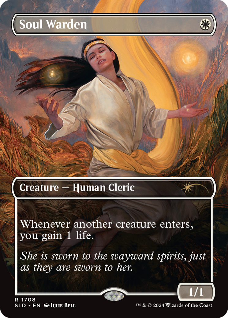 Soul Warden (SLD-1708) - Secret Lair Drop (Borderless) Foil - Premium MTG Single from Wizards of the Coast - Just $0! Shop now at Game Crave Tournament Store