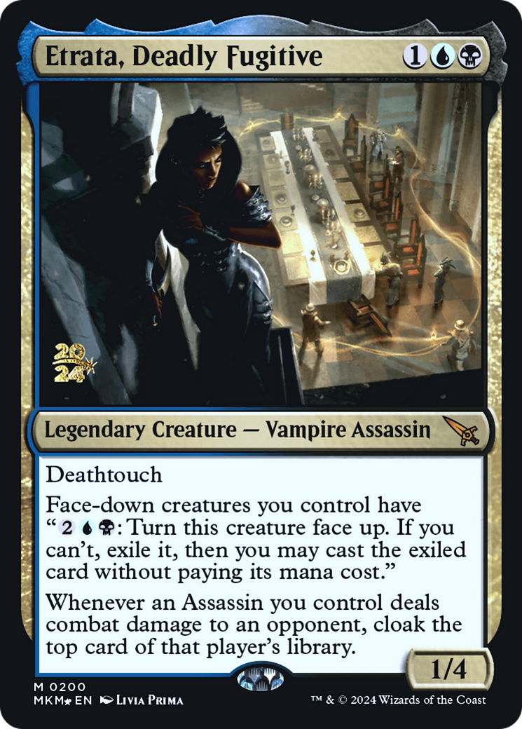 Etrata, Deadly Fugitive (PMKM-200S) - Murders at Karlov Manor Promos Foil - Premium MTG Single from Wizards of the Coast - Just $1.50! Shop now at Game Crave Tournament Store
