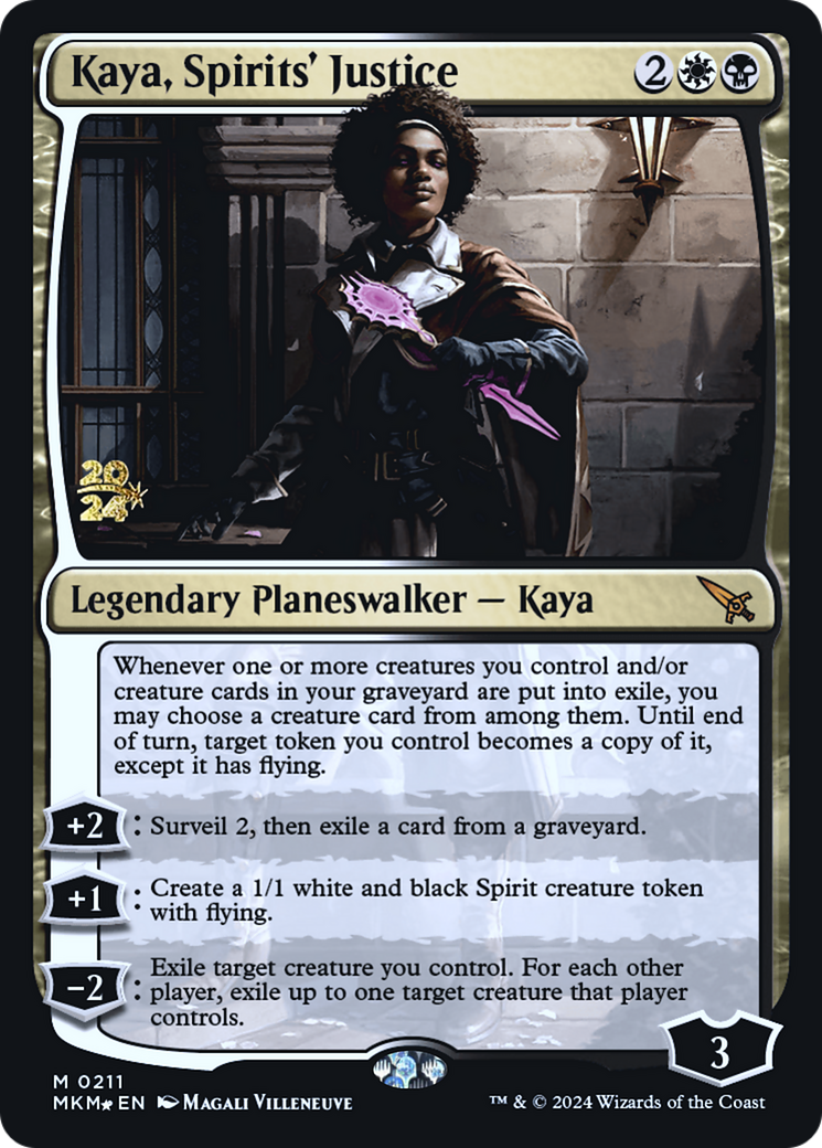 Kaya, Spirits' Justice (PMKM-211S) - Murders at Karlov Manor Promos Foil - Premium MTG Single from Wizards of the Coast - Just $1.15! Shop now at Game Crave Tournament Store