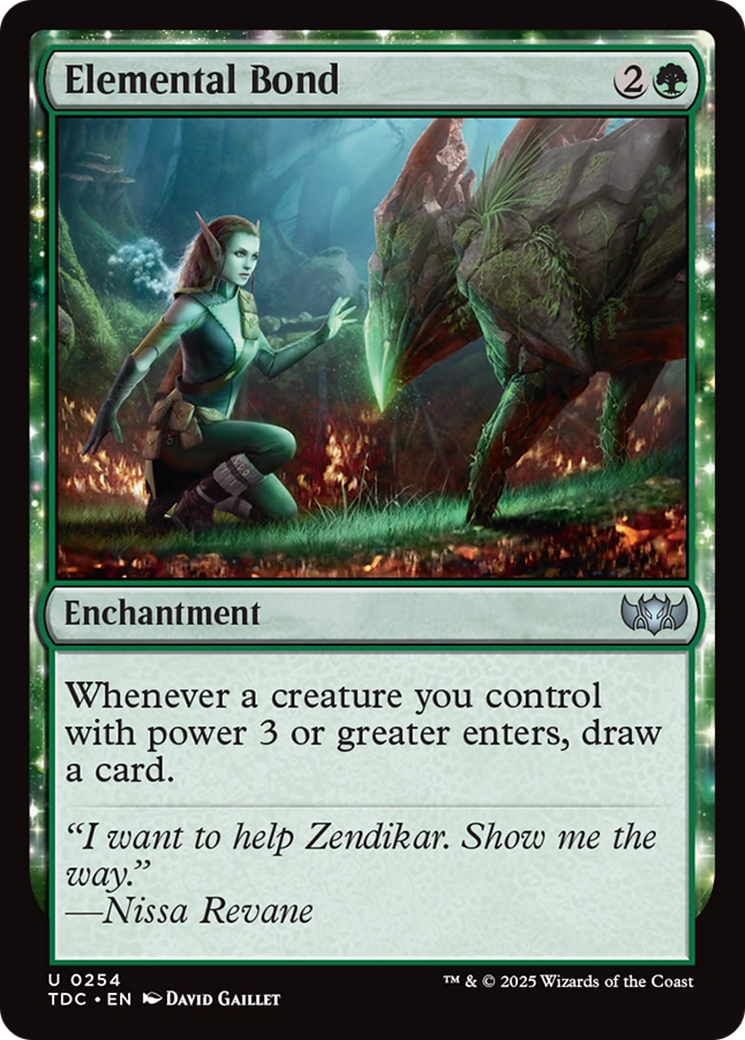 Elemental Bond (TDC-254) - Tarkir: Dragonstorm Commander: (enchantment) - Premium MTG Single from Wizards of the Coast - Just $0.60! Shop now at Game Crave Tournament Store