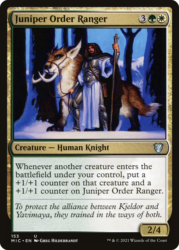 Juniper Order Ranger (MIC-153) - Midnight Hunt Commander - Premium MTG Single from Wizards of the Coast - Just $0.08! Shop now at Game Crave Tournament Store