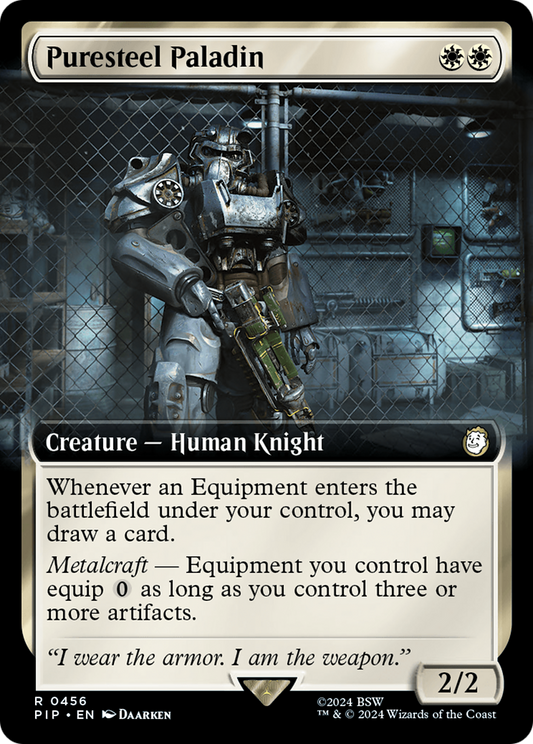 Puresteel Paladin (PIP-456) - Fallout: (Extended Art) - Premium MTG Single from Wizards of the Coast - Just $2.77! Shop now at Game Crave Tournament Store
