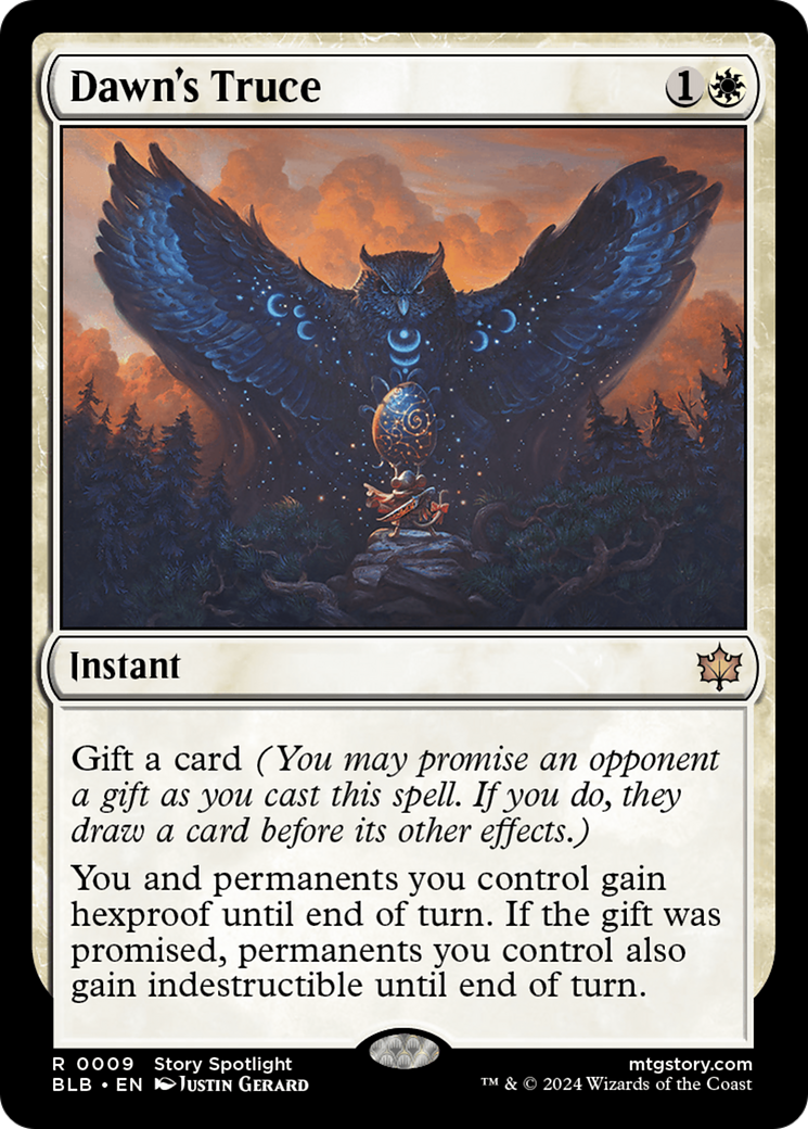 Dawn's Truce (BLB-009) - Bloomburrow Foil - Premium MTG Single from Wizards of the Coast - Just $6.27! Shop now at Game Crave Tournament Store