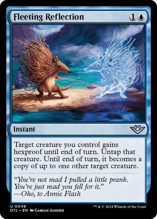 Fleeting Reflection (OTJ-049) - Outlaws of Thunder Junction - Premium MTG Single from Wizards of the Coast - Just $0.25! Shop now at Game Crave Tournament Store