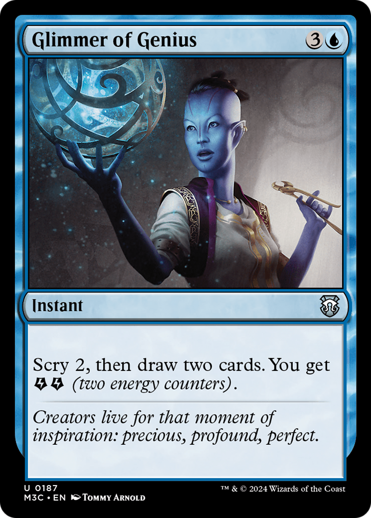 Glimmer of Genius (M3C-187) - Modern Horizons 3 Commander Foil - Premium MTG Single from Wizards of the Coast - Just $0.25! Shop now at Game Crave Tournament Store