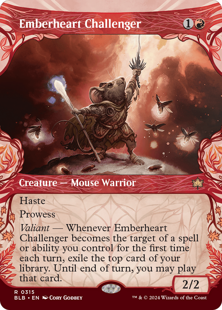 Emberheart Challenger (BLB-315) - Bloomburrow: (Showcase) Foil - Premium MTG Single from Wizards of the Coast - Just $3.51! Shop now at Game Crave Tournament Store