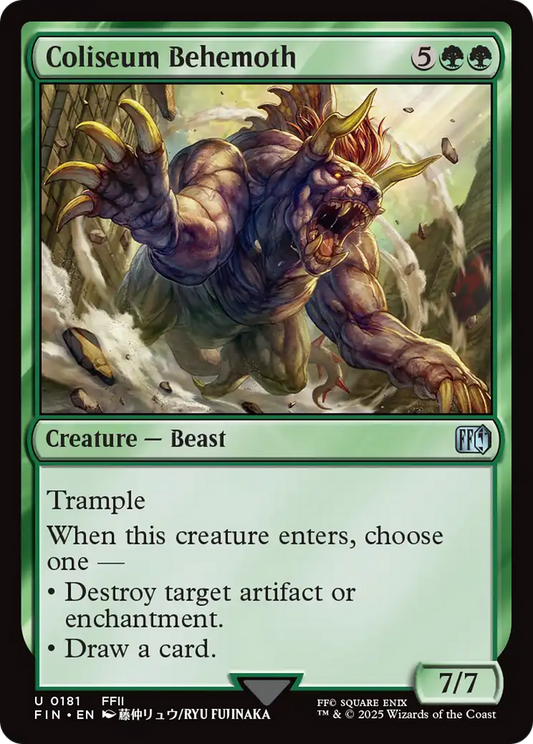 Coliseum Behemoth (FIN-181) - FINAL FANTASY - Premium MTG Single from Wizards of the Coast - Just $0.08! Shop now at Game Crave Tournament Store