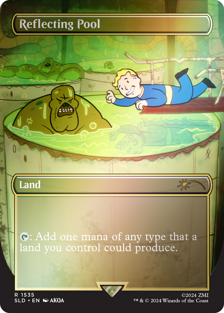 Reflecting Pool (SLD-1535★) - Secret Lair Drop (Borderless) Foil - Premium MTG Single from Wizards of the Coast - Just $10.48! Shop now at Game Crave Tournament Store