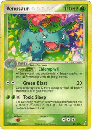 Venusaur 28/100 - Crystal Guardians Reverse Holofoil
