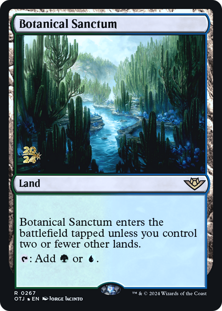 Botanical Sanctum (POTJ-267S) - Outlaws of Thunder Junction Promos Foil - Premium MTG Single from Wizards of the Coast - Just $1.83! Shop now at Game Crave Tournament Store