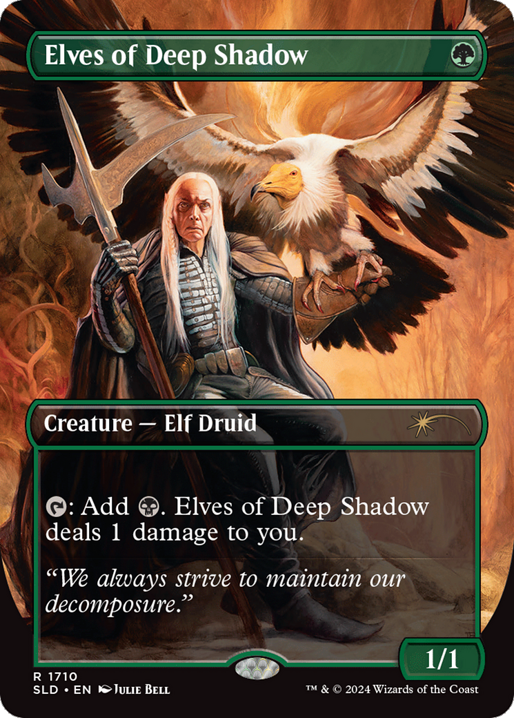 Elves of Deep Shadow (SLD-1710) - Secret Lair Drop (Borderless) Foil - Premium MTG Single from Wizards of the Coast - Just $0! Shop now at Game Crave Tournament Store