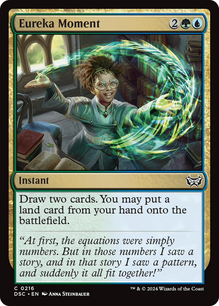 Eureka Moment (DSC-216) - Duskmourn: House of Horror Commander - Premium MTG Single from Wizards of the Coast - Just $0.25! Shop now at Game Crave Tournament Store