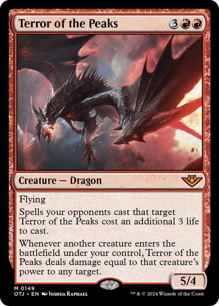 Terror of the Peaks (OTJ-149) - Outlaws of Thunder Junction Foil - Premium MTG Single from Wizards of the Coast - Just $31.80! Shop now at Game Crave Tournament Store