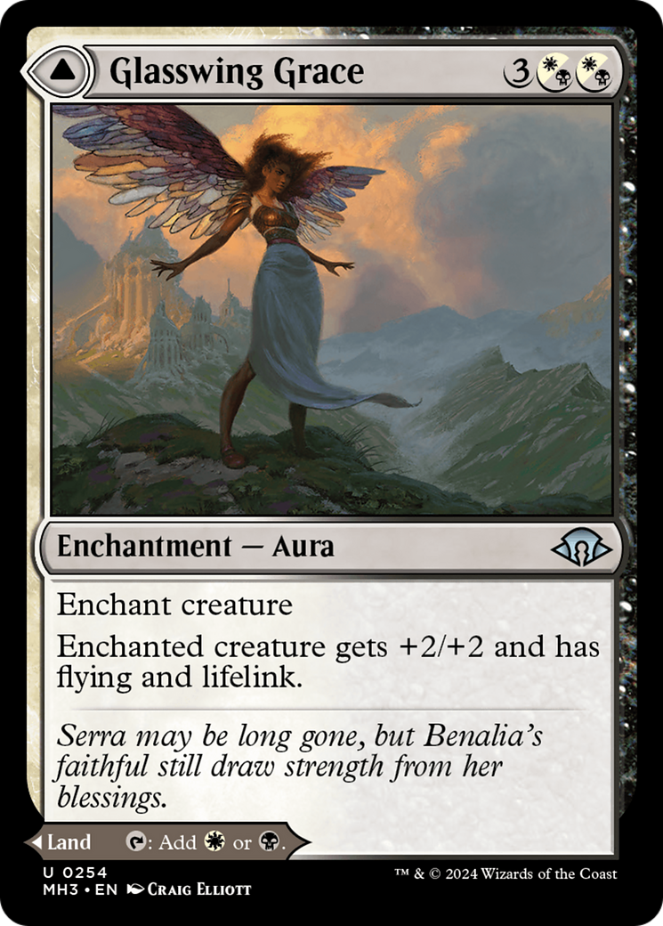 Glasswing Grace // Age-Graced Chapel (MH3-254) - Modern Horizons 3 - Premium MTG Single from Wizards of the Coast - Just $0.25! Shop now at Game Crave Tournament Store