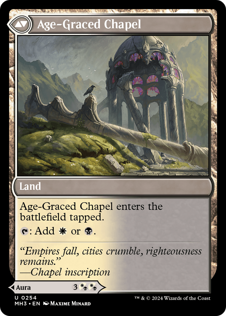 Glasswing Grace // Age-Graced Chapel (MH3-254) - Modern Horizons 3 - Premium MTG Single from Wizards of the Coast - Just $0.25! Shop now at Game Crave Tournament Store