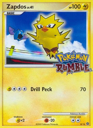 Zapdos 8/16 - Pokmon Rumble Holofoil