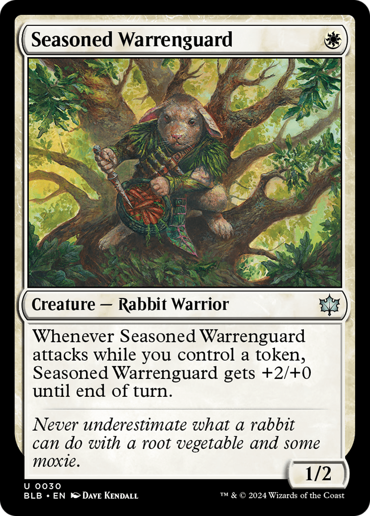 Seasoned Warrenguard (BLB-030) - Bloomburrow - Premium MTG Single from Wizards of the Coast - Just $0.25! Shop now at Game Crave Tournament Store