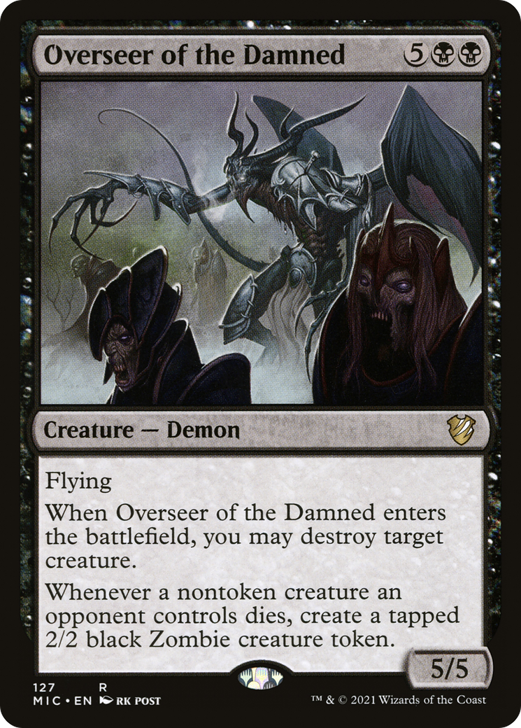 Overseer of the Damned (MIC-127) - Midnight Hunt Commander - Premium MTG Single from Wizards of the Coast - Just $0.08! Shop now at Game Crave Tournament Store