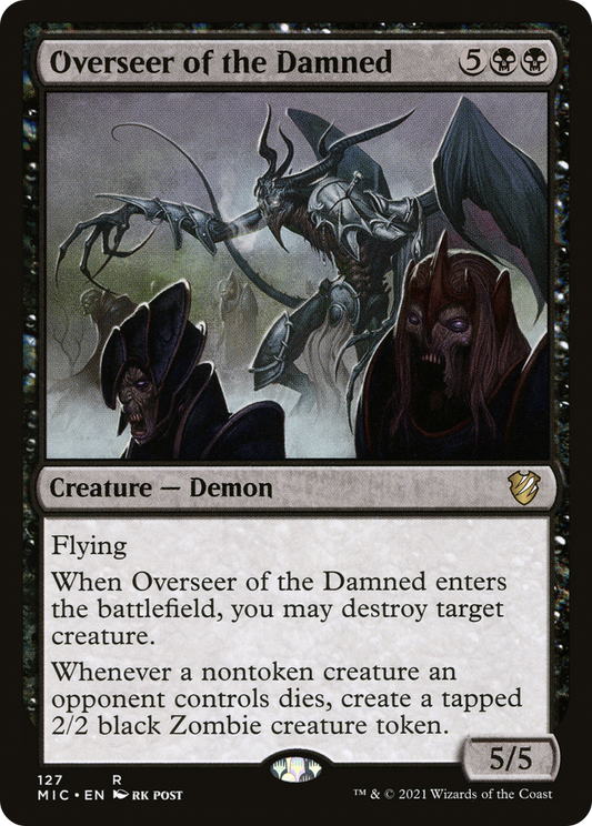 Overseer of the Damned (MIC-127) - Midnight Hunt Commander - Premium MTG Single from Wizards of the Coast - Just $0.08! Shop now at Game Crave Tournament Store