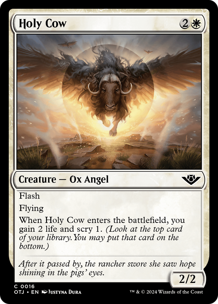 Holy Cow (OTJ-016) - Outlaws of Thunder Junction Foil - Premium MTG Single from Wizards of the Coast - Just $0.25! Shop now at Game Crave Tournament Store