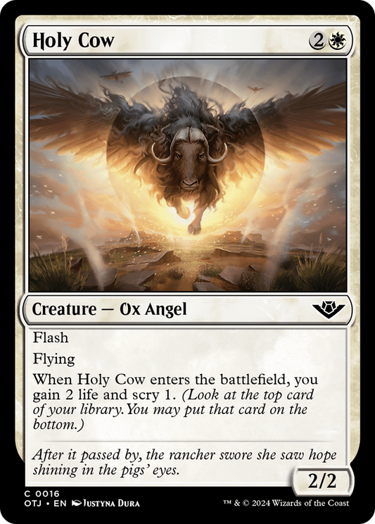 Holy Cow (OTJ-016) - Outlaws of Thunder Junction - Premium MTG Single from Wizards of the Coast - Just $0.25! Shop now at Game Crave Tournament Store