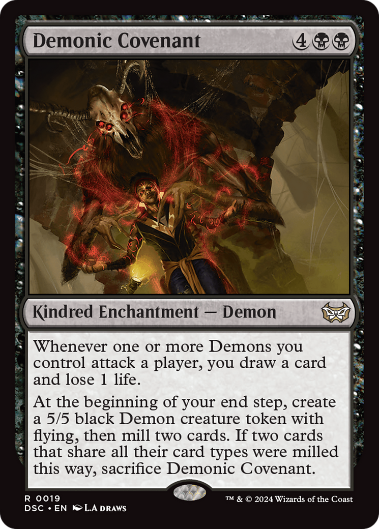 Demonic Covenant (DSC-019) - Duskmourn: House of Horror Commander - Premium MTG Single from Wizards of the Coast - Just $0.25! Shop now at Game Crave Tournament Store