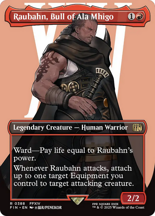 Raubahn, Bull of Ala Mhigo (FIN-388) - FINAL FANTASY (Borderless) Foil - Premium MTG Single from Wizards of the Coast - Just $0.59! Shop now at Game Crave Tournament Store