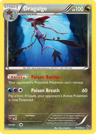 Dragalge 71/106 - Flashfire Reverse Holofoil