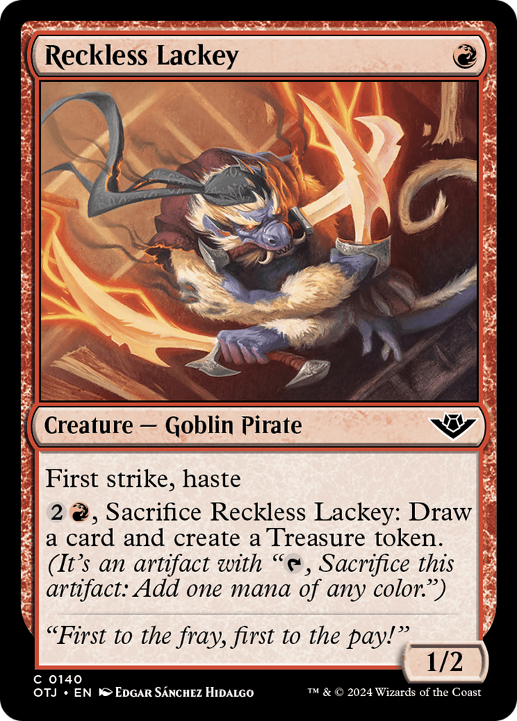 Reckless Lackey (OTJ-140) - Outlaws of Thunder Junction - Premium MTG Single from Wizards of the Coast - Just $0.25! Shop now at Game Crave Tournament Store