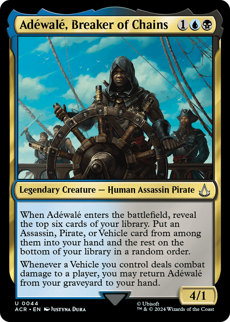 Adéwalé, Breaker of Chains (ACR-044) - Assassin's Creed Foil - Premium MTG Single from Wizards of the Coast - Just $0.25! Shop now at Game Crave Tournament Store
