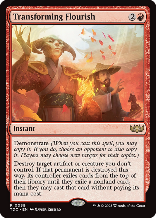Transforming Flourish (TDC-039) - Tarkir: Dragonstorm Commander - Premium MTG Single from Wizards of the Coast - Just $0.08! Shop now at Game Crave Tournament Store