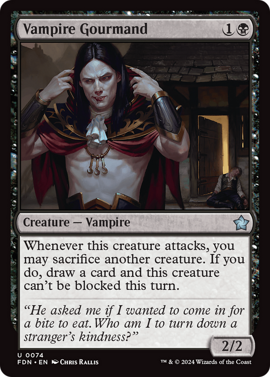 Vampire Gourmand (FDN-074) - Foundations - Premium MTG Single from Wizards of the Coast - Just $0.25! Shop now at Game Crave Tournament Store