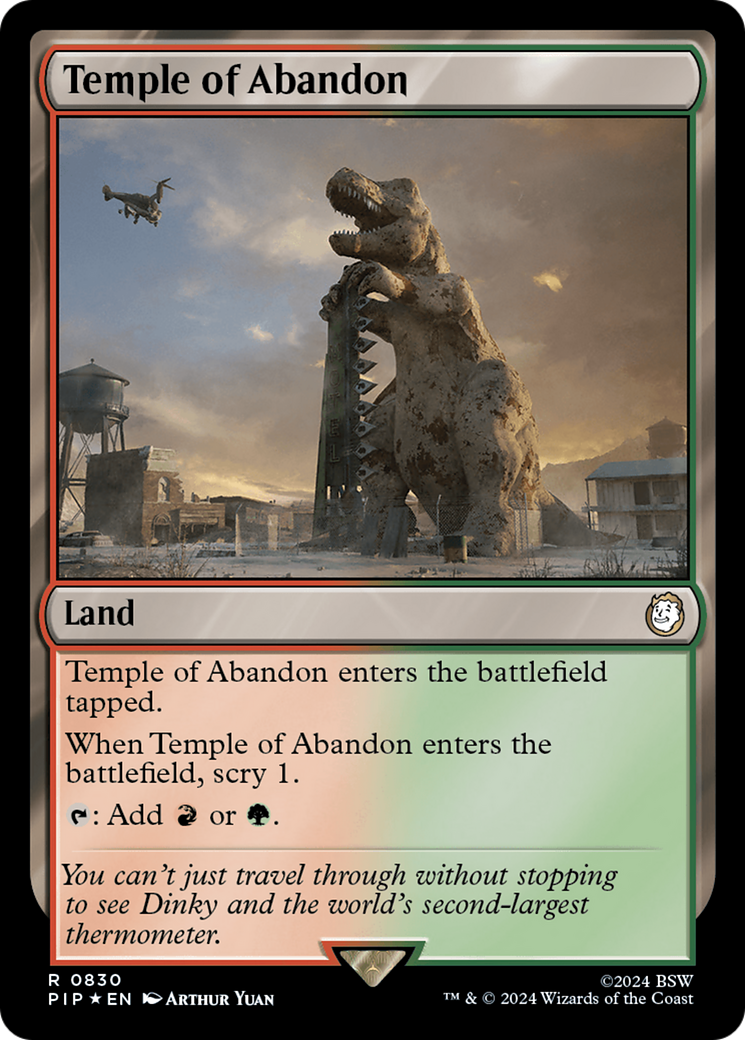Temple of Abandon (PIP-830) - Fallout Foil - Premium MTG Single from Wizards of the Coast - Just $0.65! Shop now at Game Crave Tournament Store
