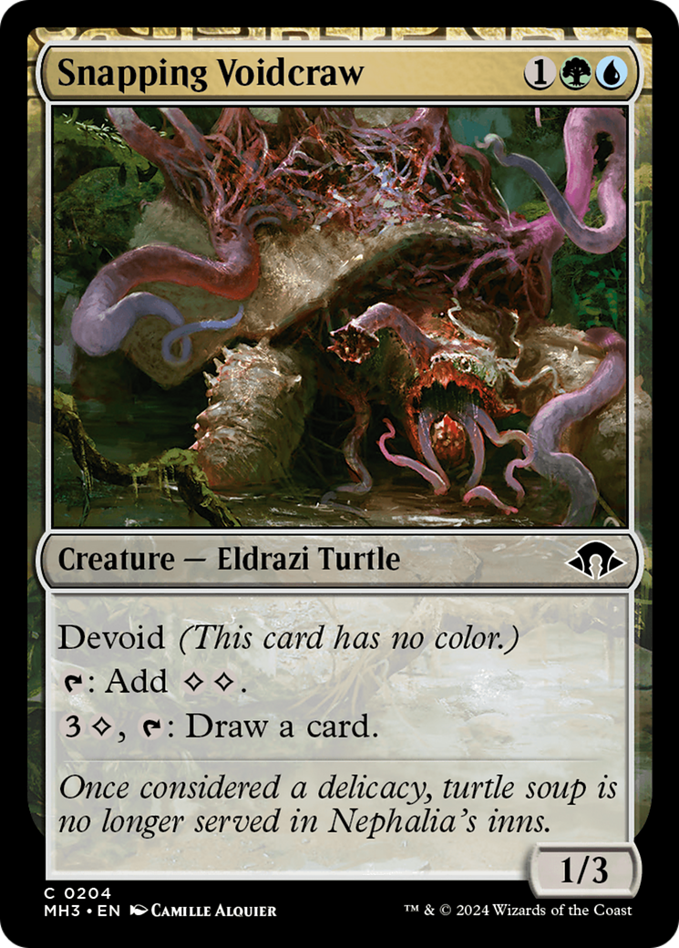 Snapping Voidcraw (MH3-204) - Modern Horizons 3 - Premium MTG Single from Wizards of the Coast - Just $0.25! Shop now at Game Crave Tournament Store