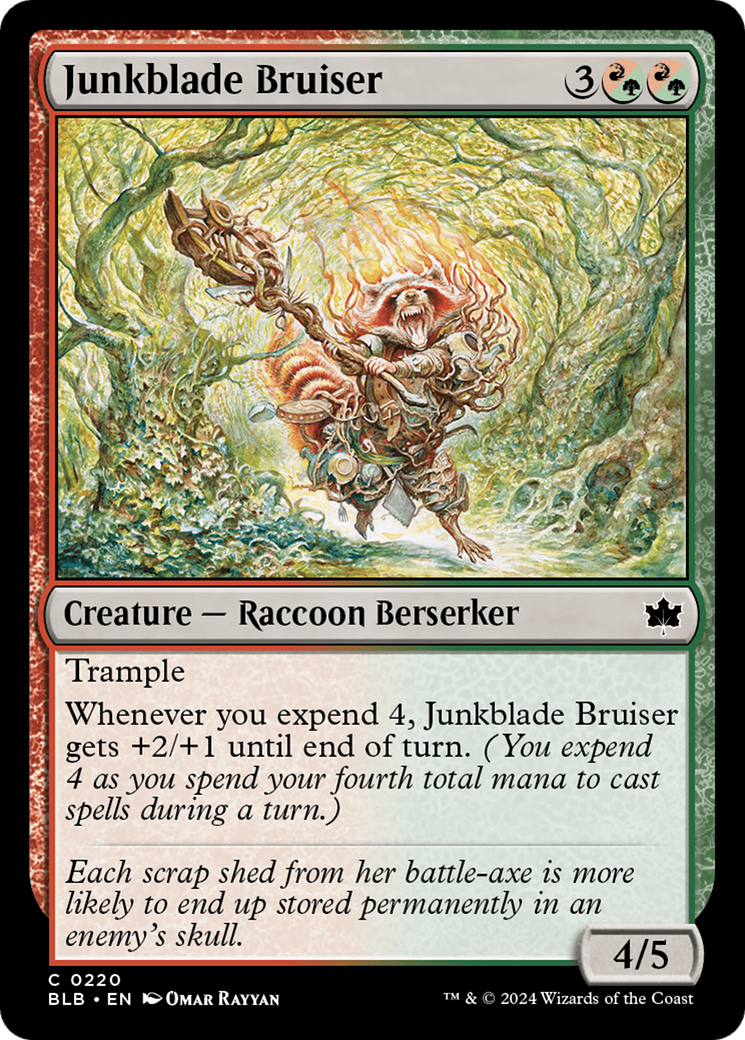 Junkblade Bruiser (BLB-220) - Bloomburrow - Premium MTG Single from Wizards of the Coast - Just $0.25! Shop now at Game Crave Tournament Store