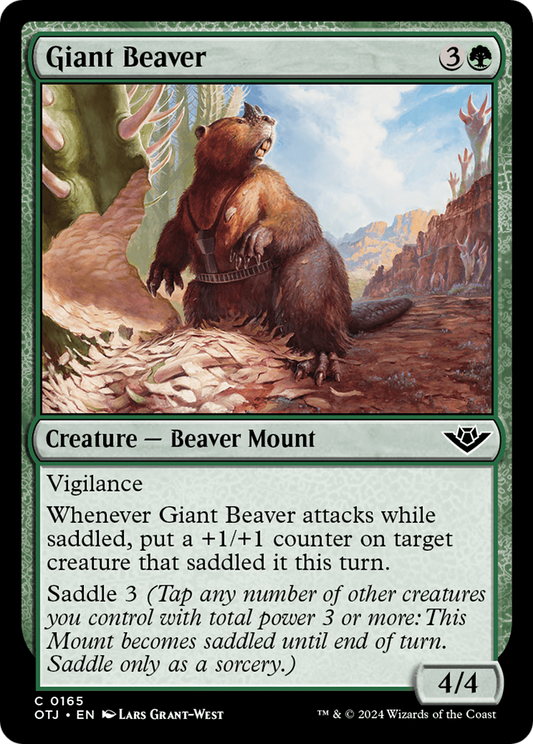 Giant Beaver (OTJ-165) - Outlaws of Thunder Junction - Premium MTG Single from Wizards of the Coast - Just $0.25! Shop now at Game Crave Tournament Store