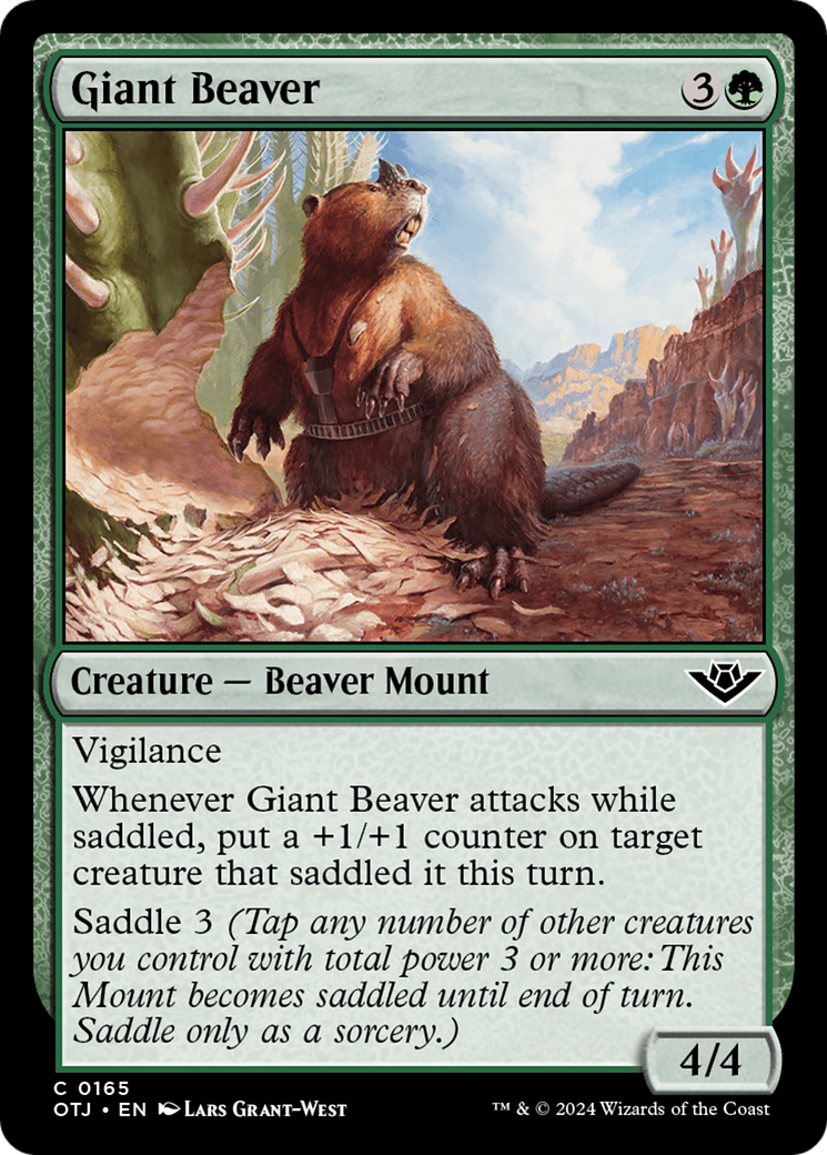 Giant Beaver (OTJ-165) - Outlaws of Thunder Junction Foil - Premium MTG Single from Wizards of the Coast - Just $0.25! Shop now at Game Crave Tournament Store