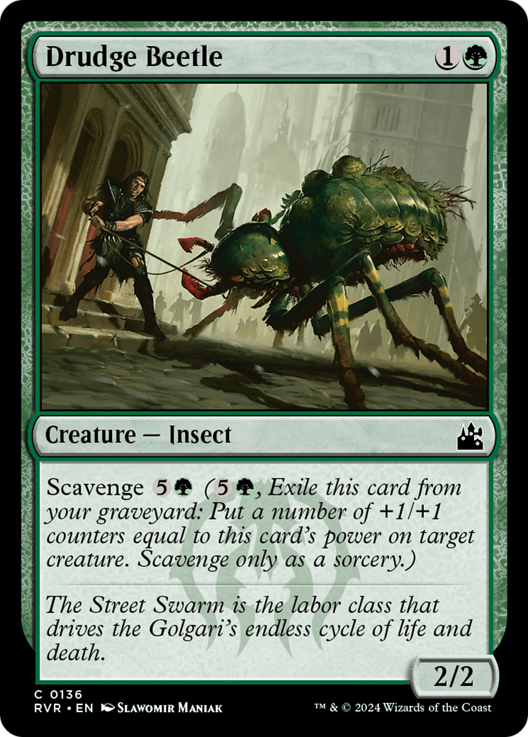 Drudge Beetle (RVR-136) - Ravnica Remastered Foil - Premium MTG Single from Wizards of the Coast - Just $0.25! Shop now at Game Crave Tournament Store